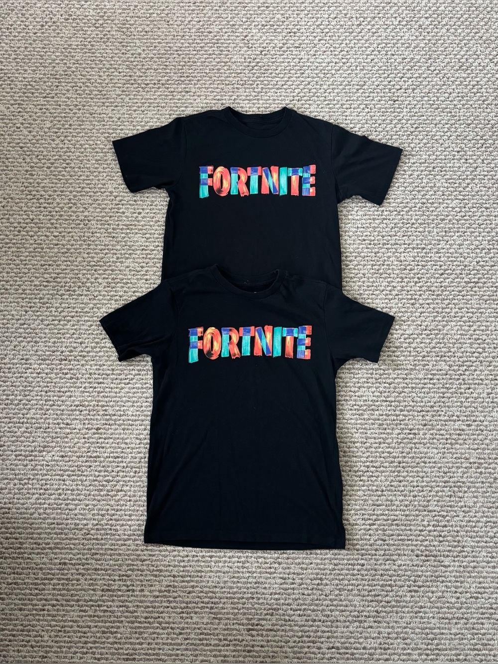 Fortnite Black Graphic Logo Tee(s) with Multicolor Print